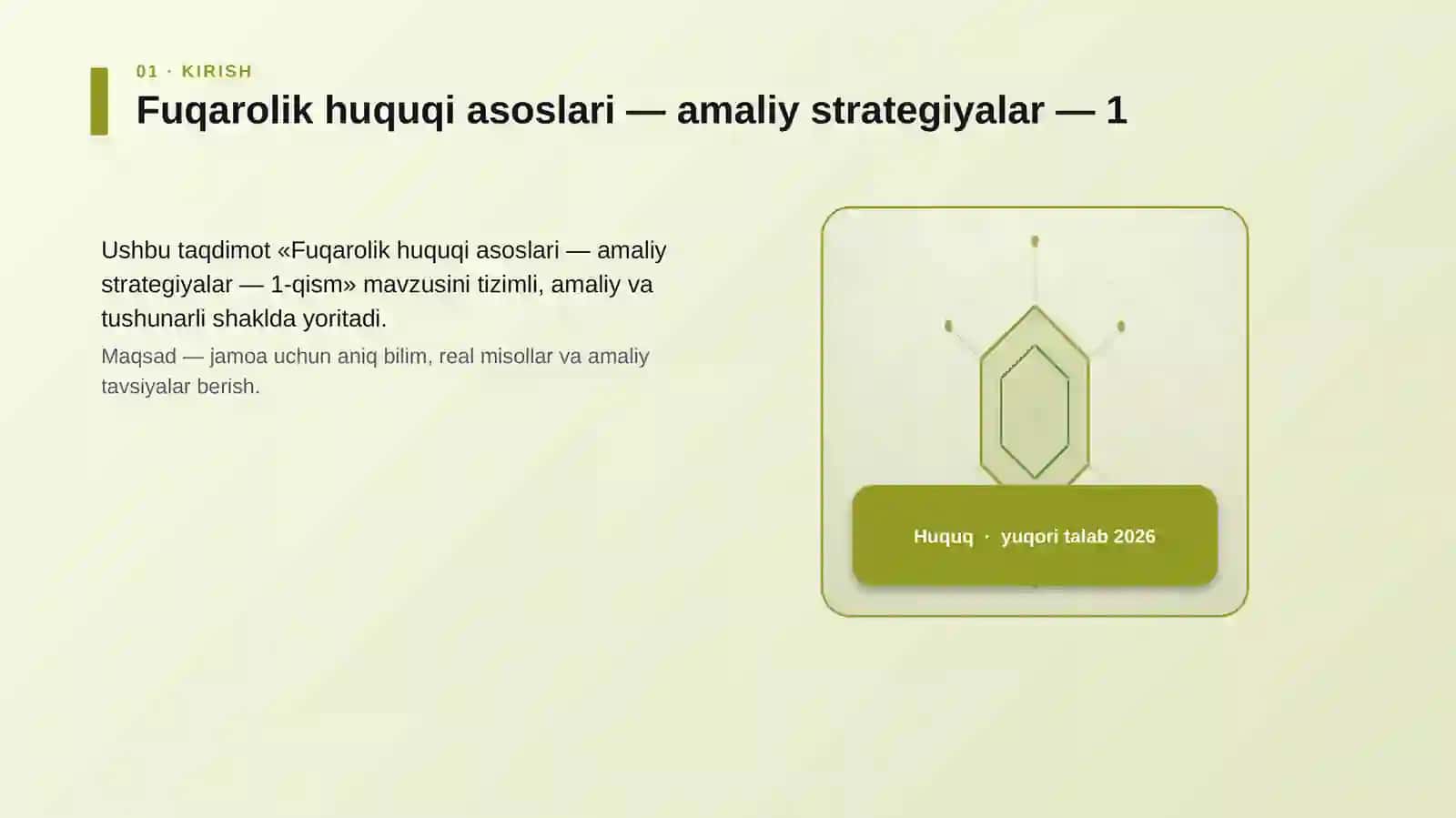 Fuqarolik huquqi asoslari — amaliy strategiyalar — 1-qism 3