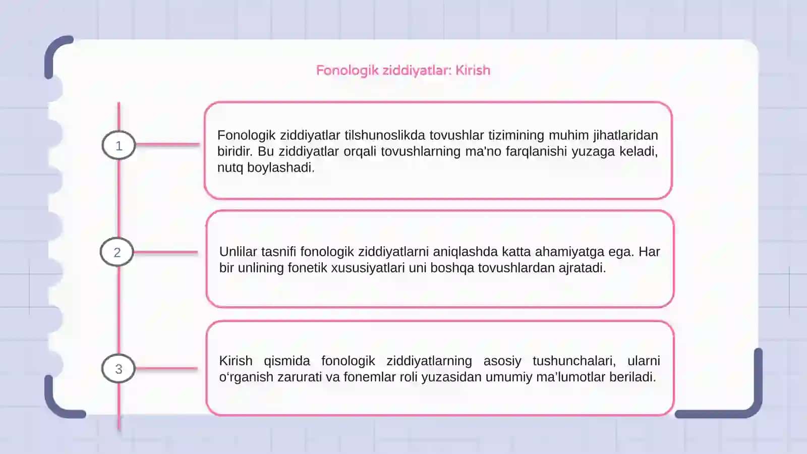 Fonologik ziddiyatlar unlilar tasnifi 3