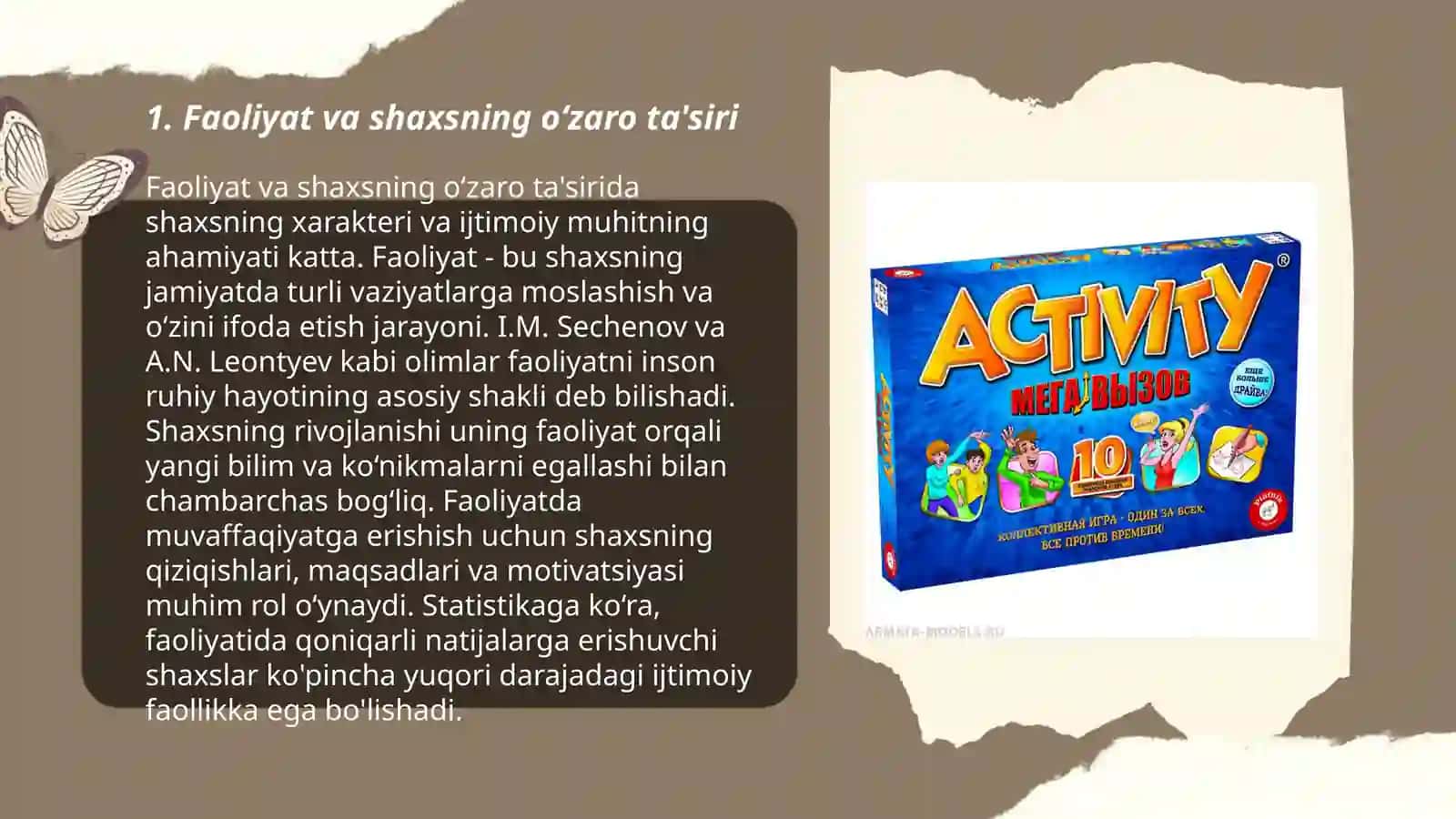Faoliyat va shaxsning o‘zaro ta'siri 3