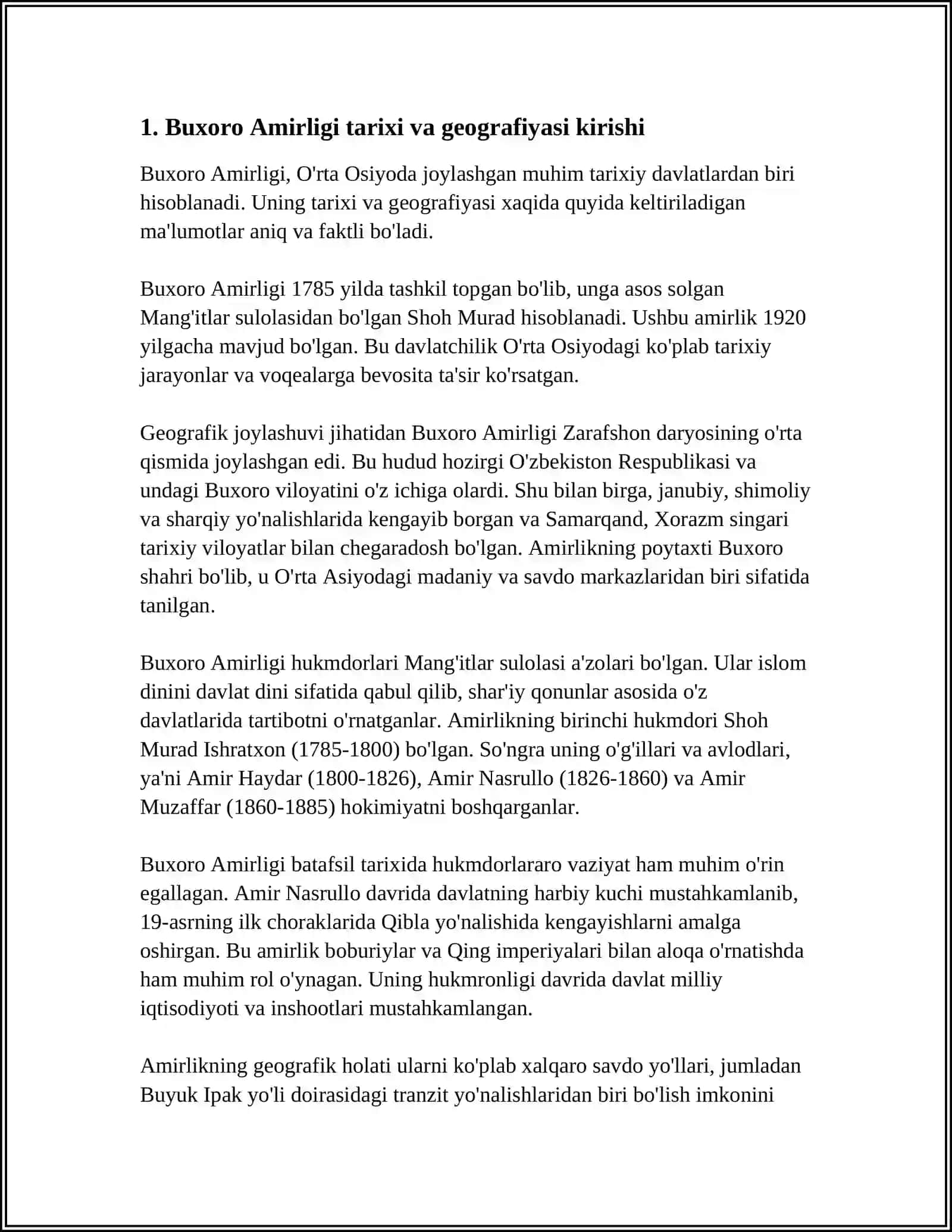 BUXORO AMIRLIGINI TARIXIY GEOGRAFIYASI 3