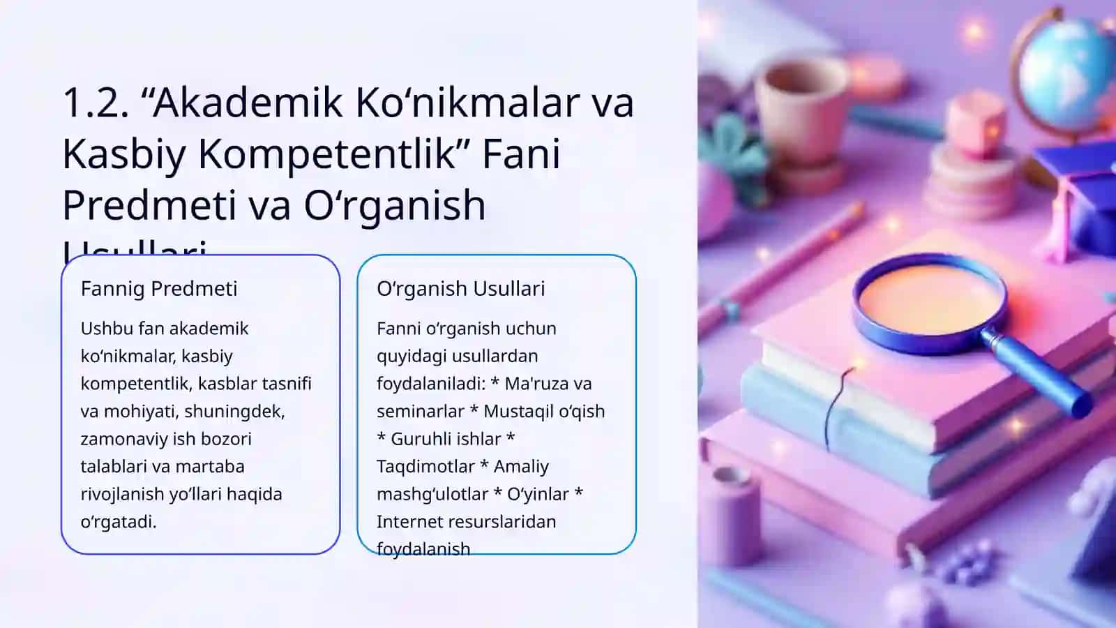 Akademik Ko‘nikmalar va Kasbiy Kompetentlik: Kirish 3