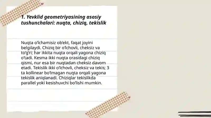 Yevklid geometriyasi 3