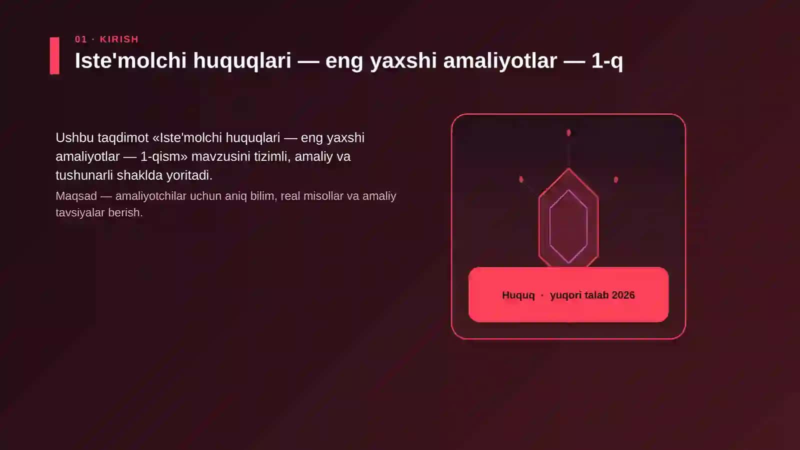Iste'molchi huquqlari — eng yaxshi amaliyotlar — 1-qism 3