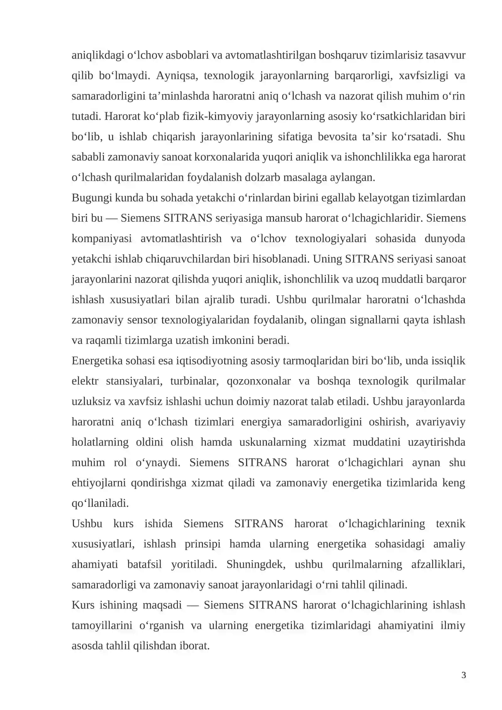 Siemens SITRANS harorat o'lchagichlari va ularning energetika sohasidagi ahamiyati 3