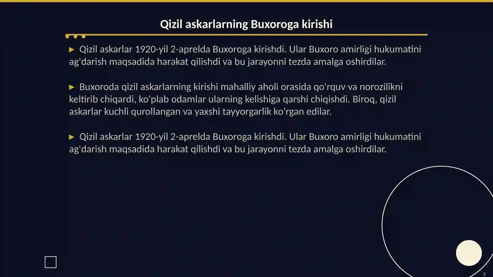 Buxoro va Xiva qizil askarlar tomonidan tugatilishi 3