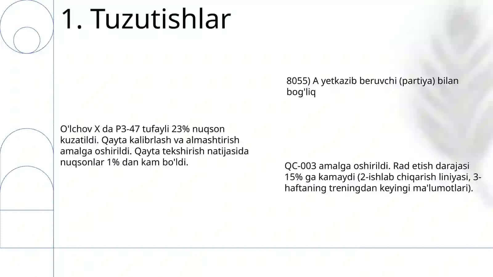 Sotilgan mahsulot sifatining tahlili 3