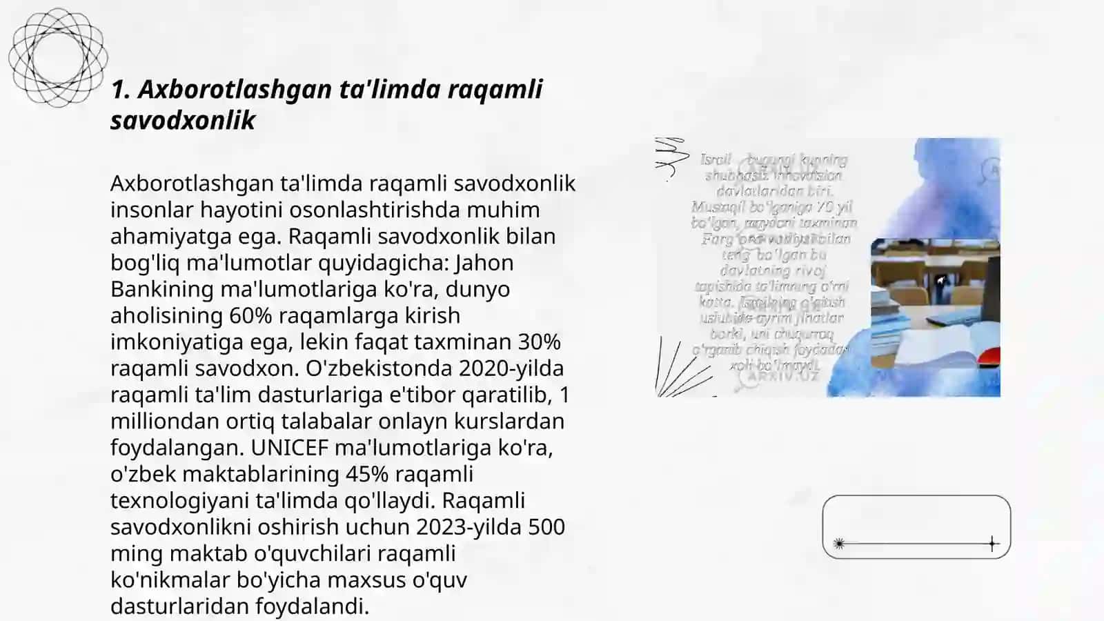Axborotlashgan ta'lim da oz ózini rivojlantirish 3