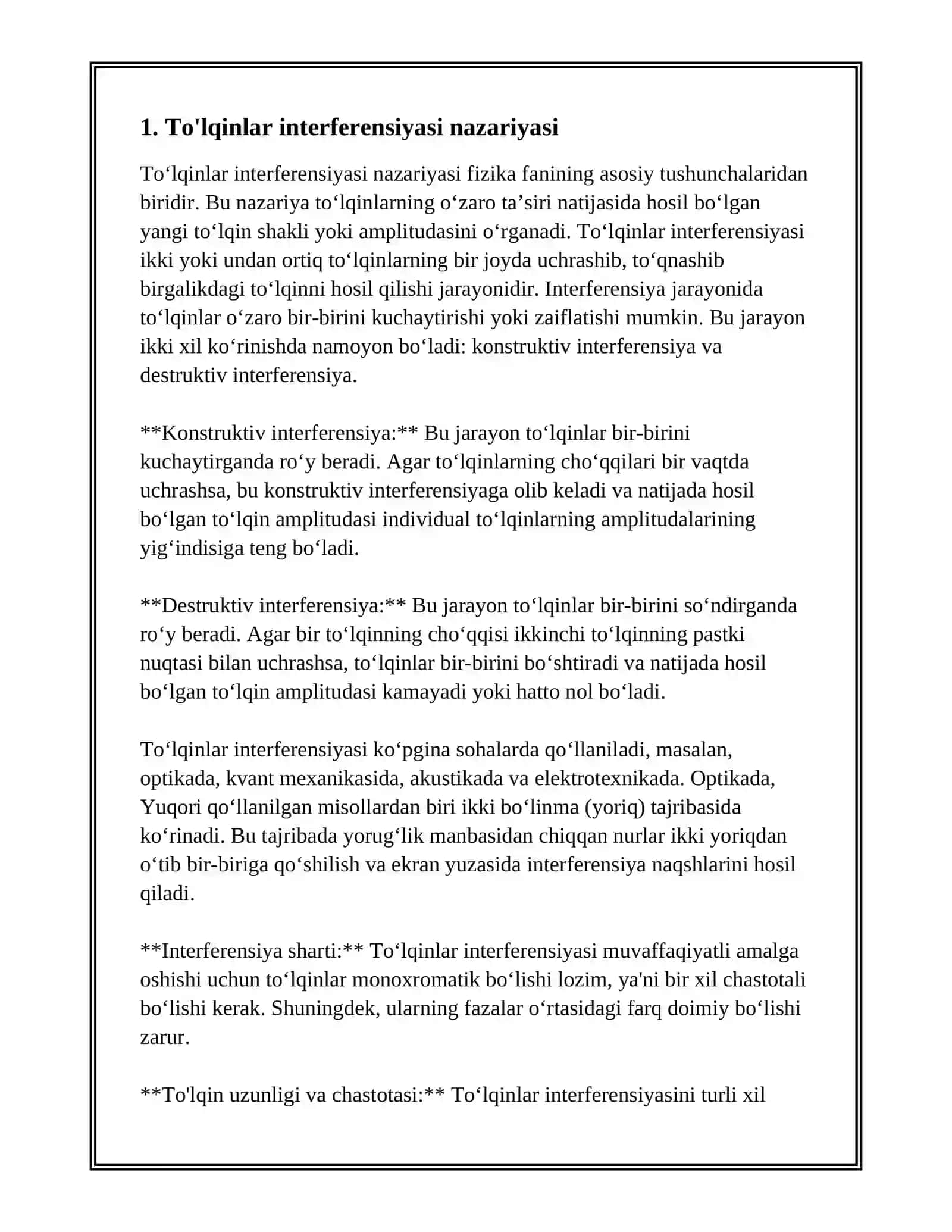 YORUG'LIK INTERFERENSIYASINI KUZATISH USULLARI 3