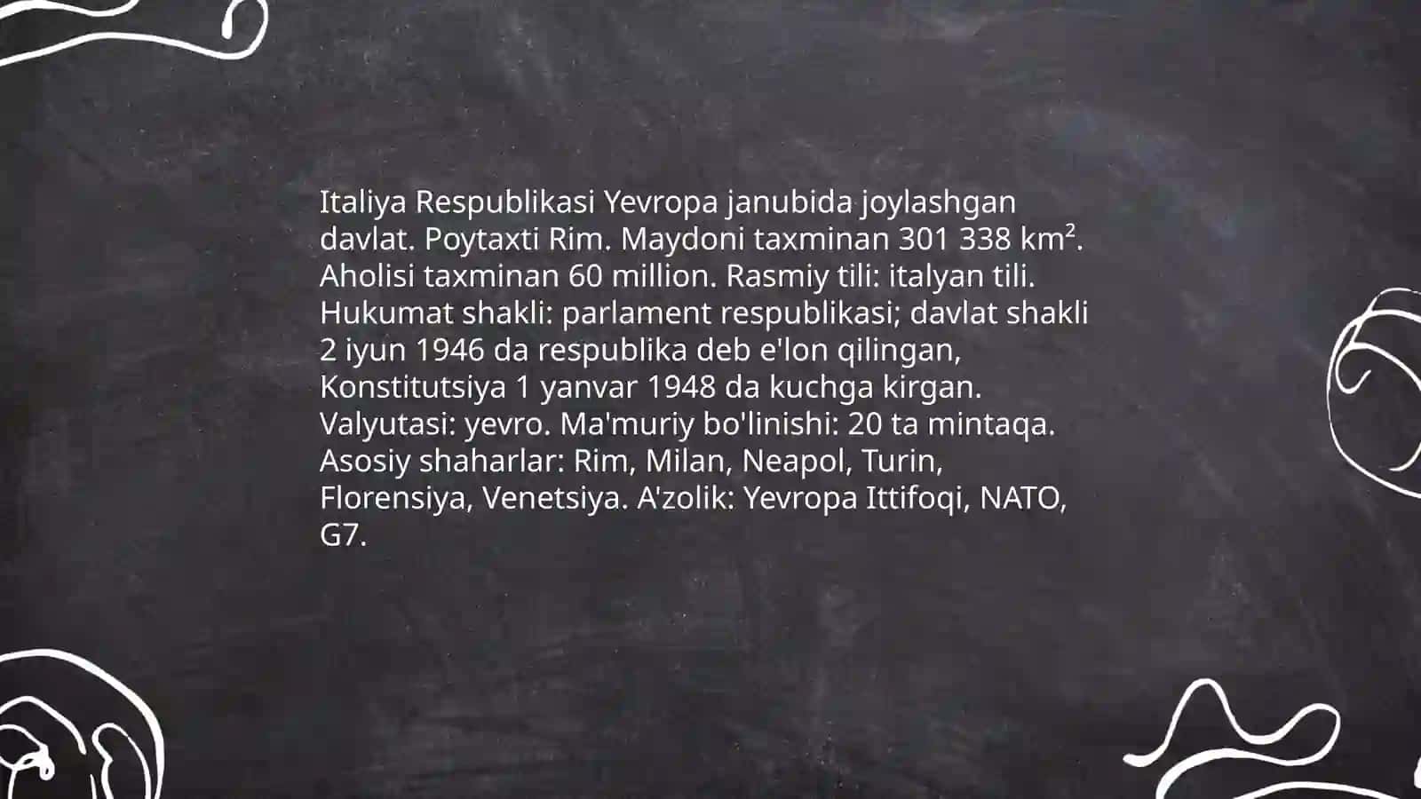 Italiya Respublikasi haqida slayd 3