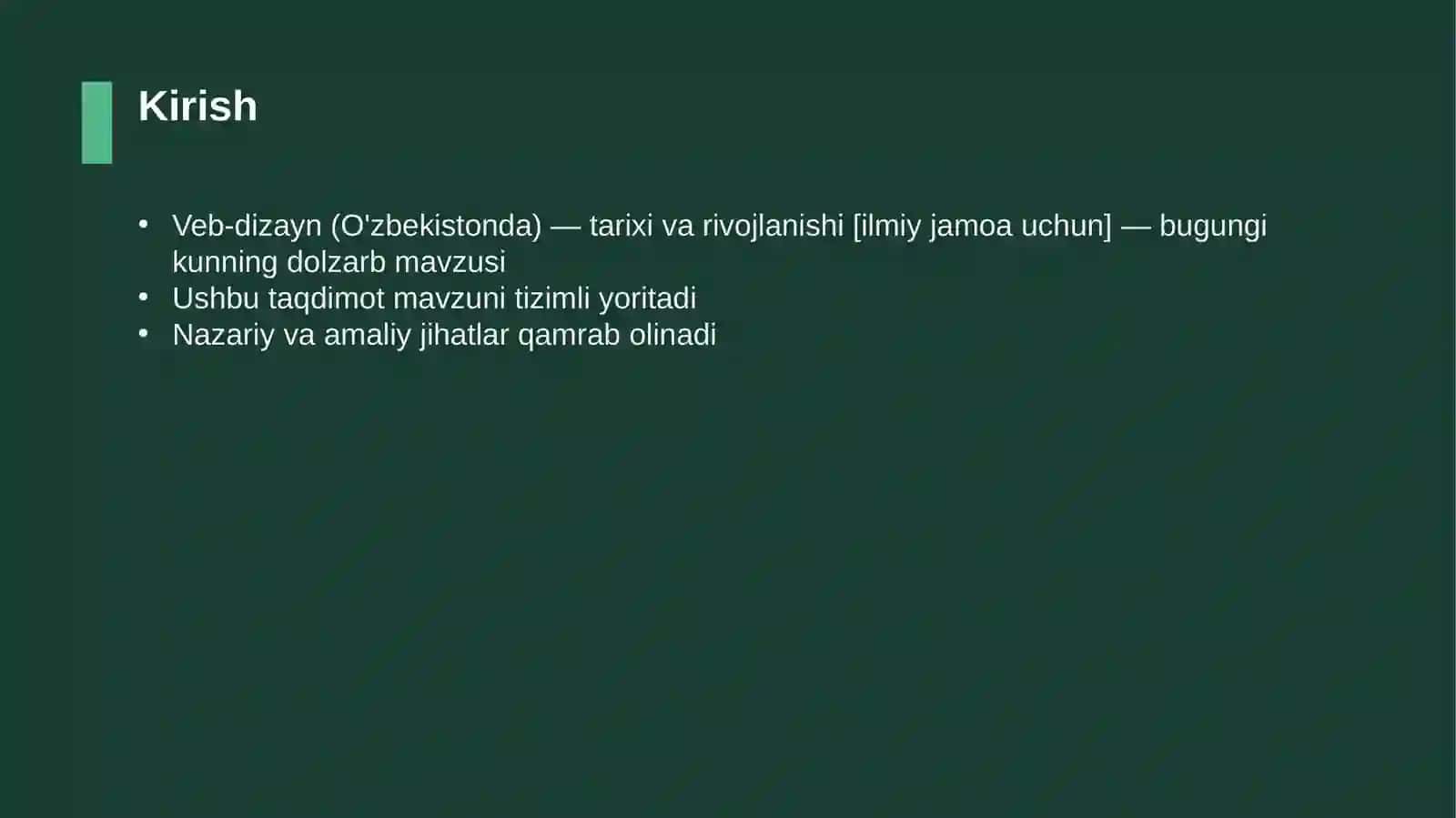 Veb-dizayn (O'zbekistonda) — tarixi va rivojlanishi [ilmiy jamoa uchun] 3