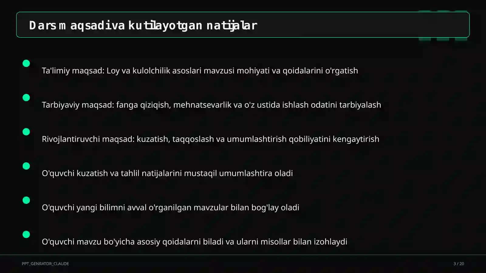 Loy va kulolchilik asoslari (4-sinf) 3