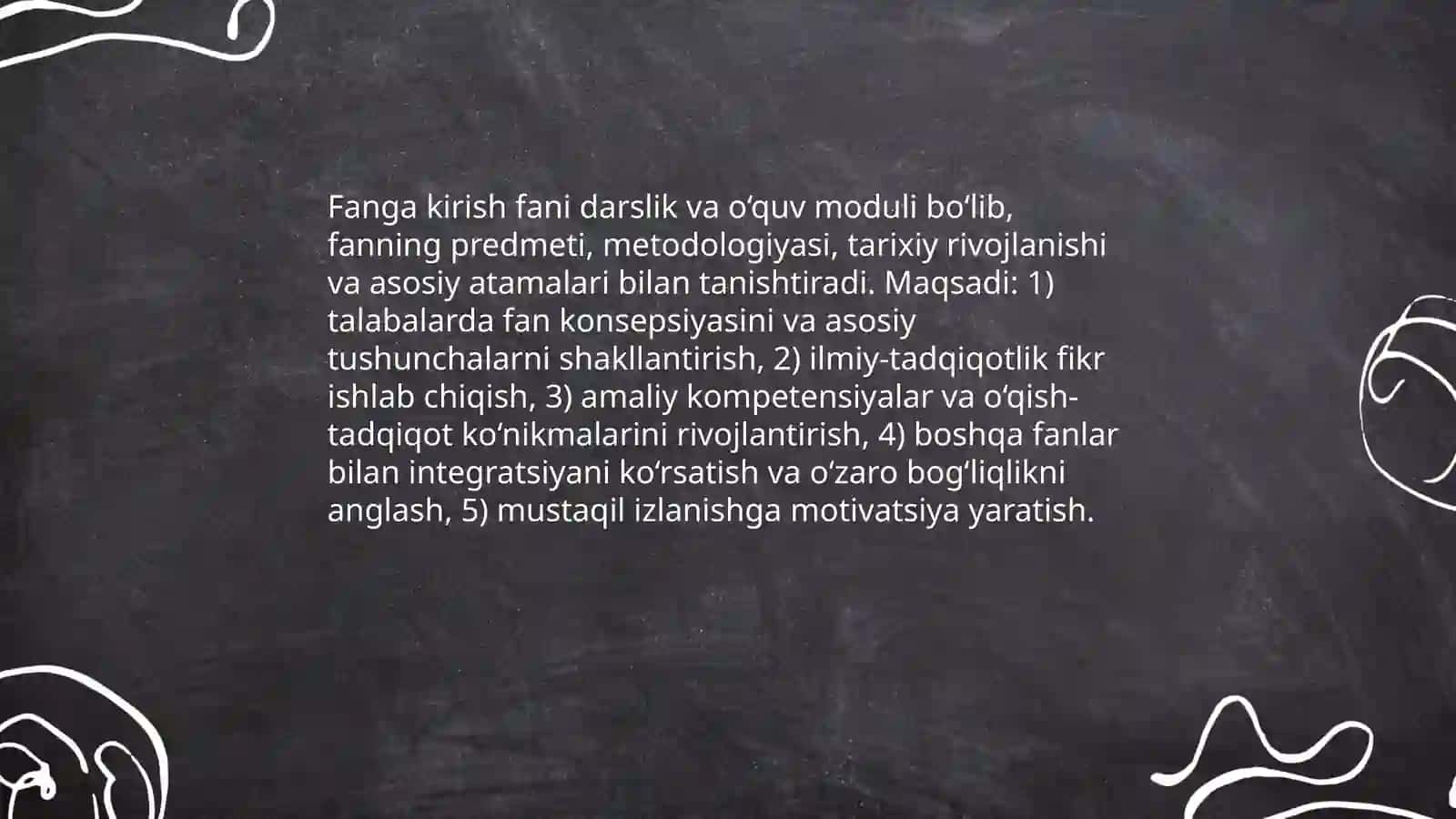 Fanga Kirish Fanining Mazmuni Rivojlanishining Davrlari Manbalari Boshqa Fanlar Bilan Boģliqligi 3
