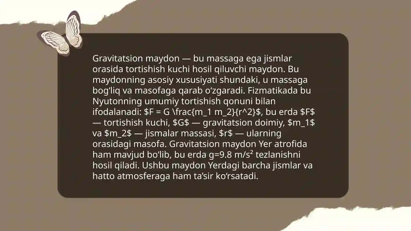 Gravitatsion maydon 3