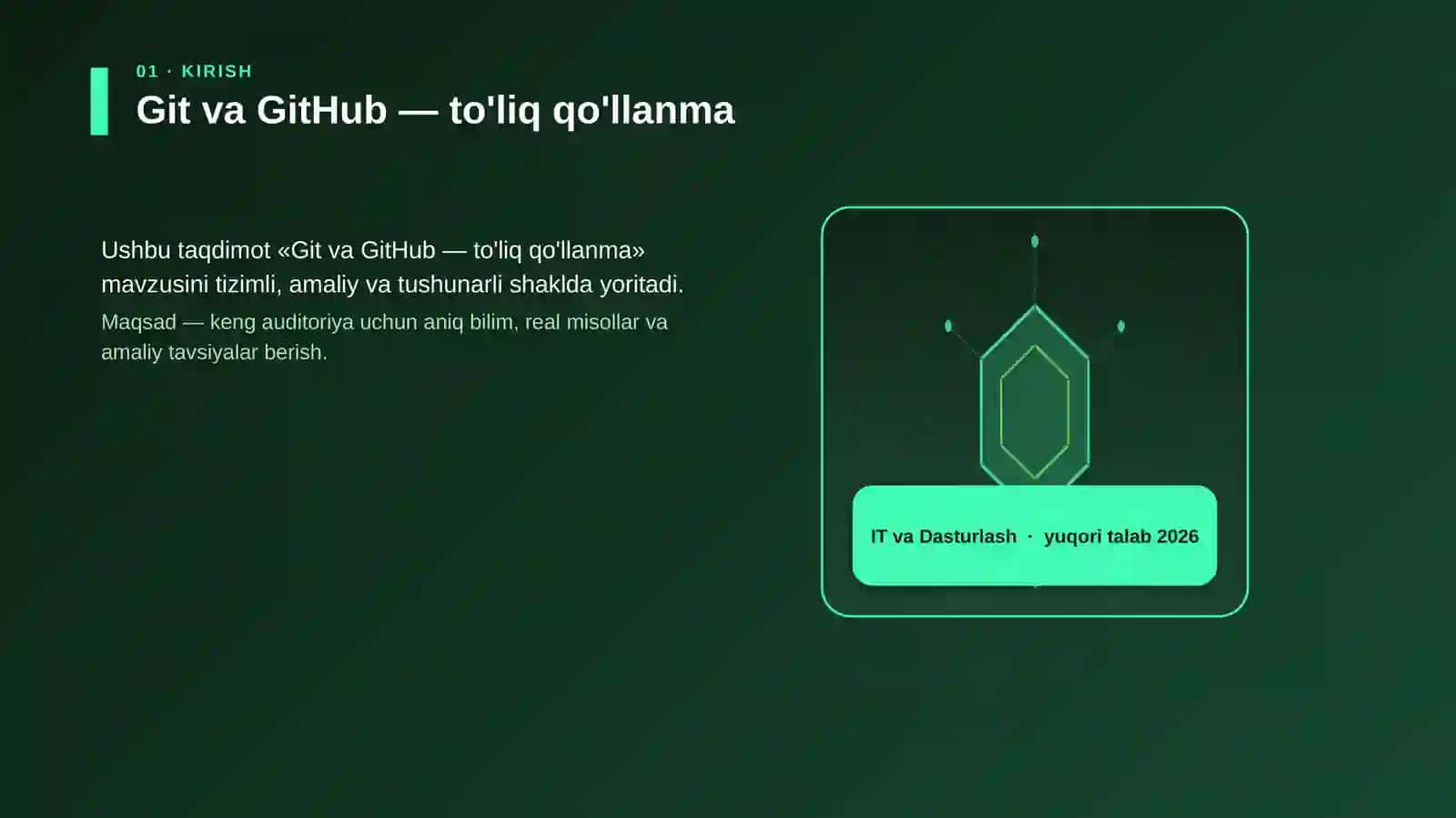 Git va GitHub — to'liq qo'llanma 3