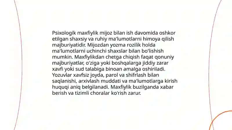 Psixolog faoliyatini nazorat qiluvchi axloqiy me'yorlari va etik tamoyillar 3