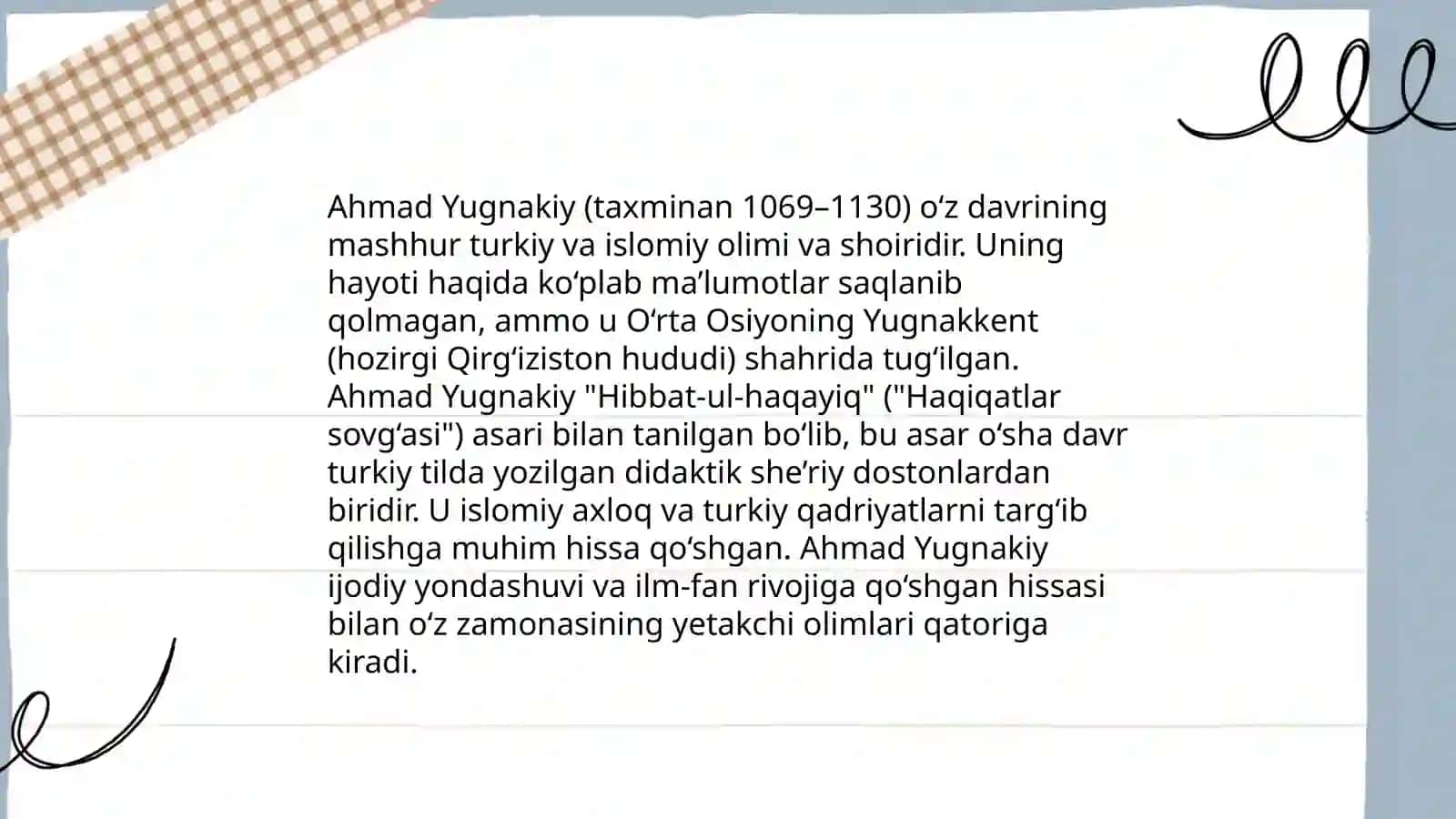 Ahmad Yugnakiyning Hibbat ul -haqoyiq asari 3