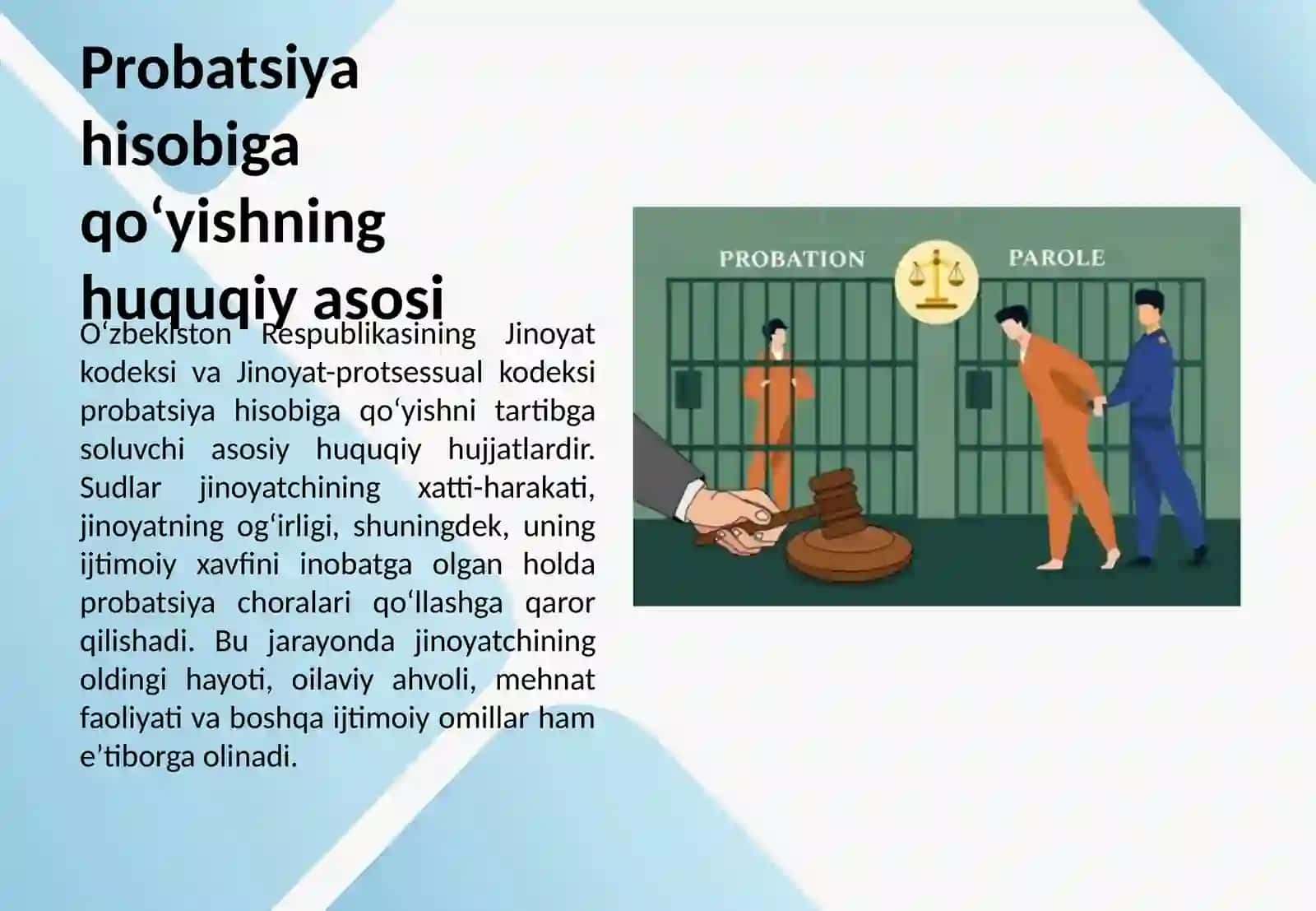 Shaxsi probatsiya hisobiga qoʻyish va probatsiya nazoratini amalga oshirish 3