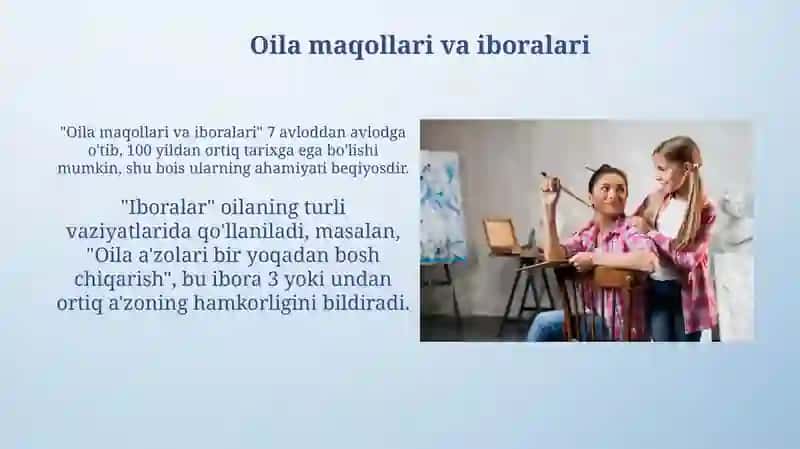 Oilaviy folklori namunalari va badiiyatlari 3