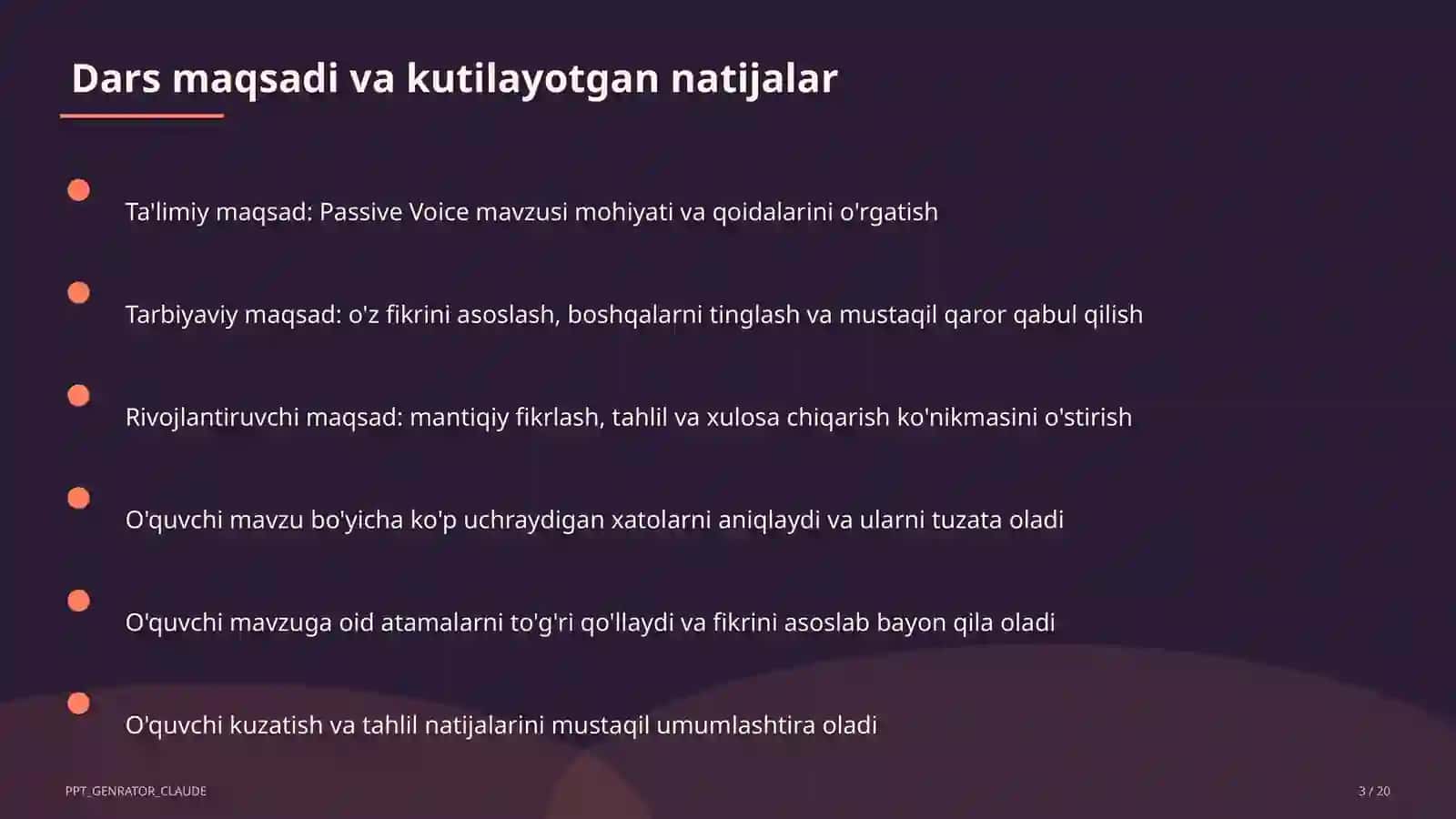 Passive Voice (9-sinf) 3