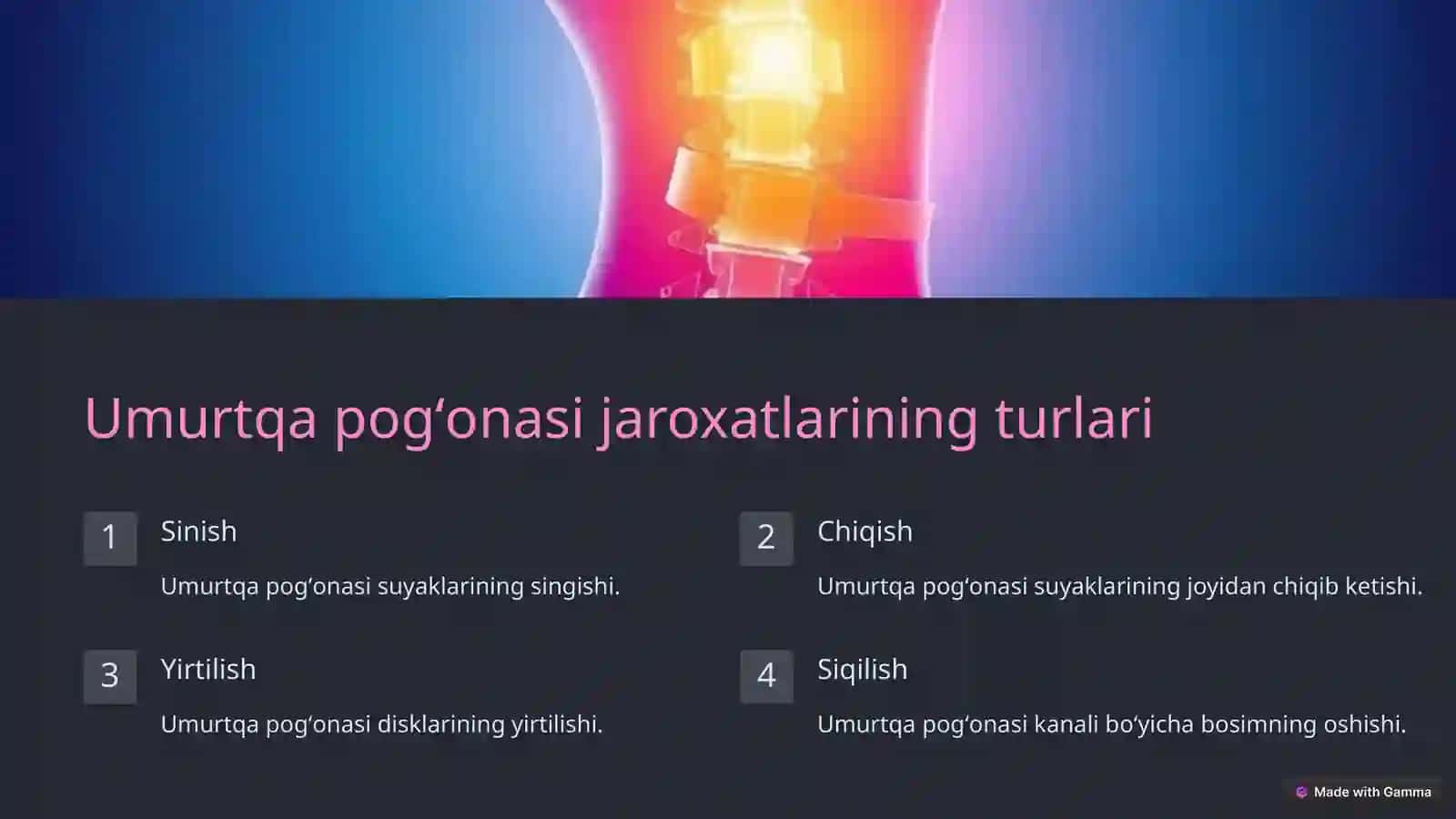 Umurtqa pogʻonasi va orqa miya jaroxati, Periferik nervlar jaroxatlanishi 3
