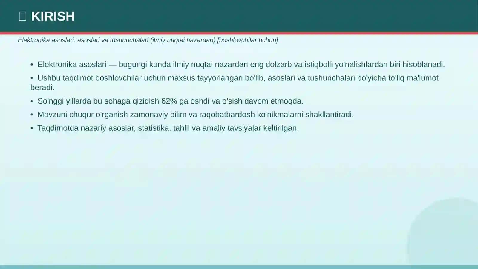 ELEKTRONIKA ASOSLARI 3