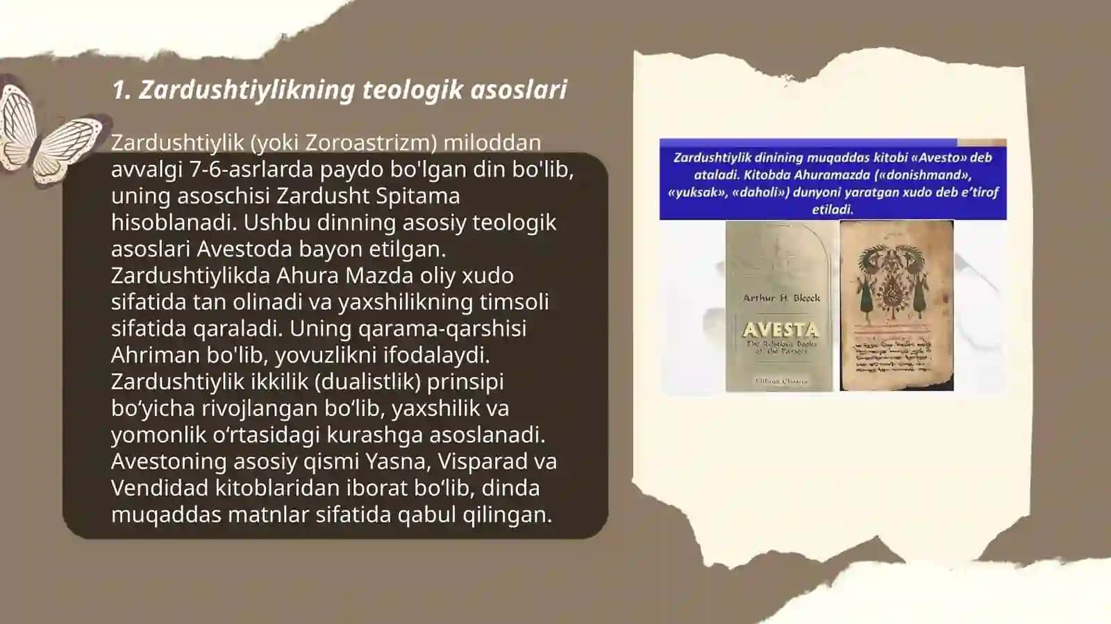 Zardushtiylikning teologik tizimi, diniy marosimlari va diniy iyerarxiyasi 3