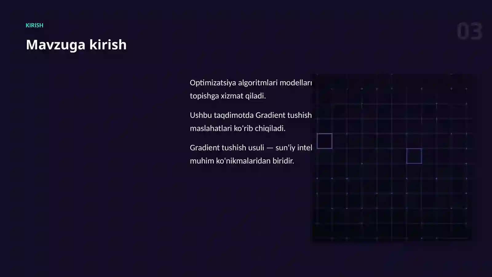 Optimizatsiya algoritmlari 3
