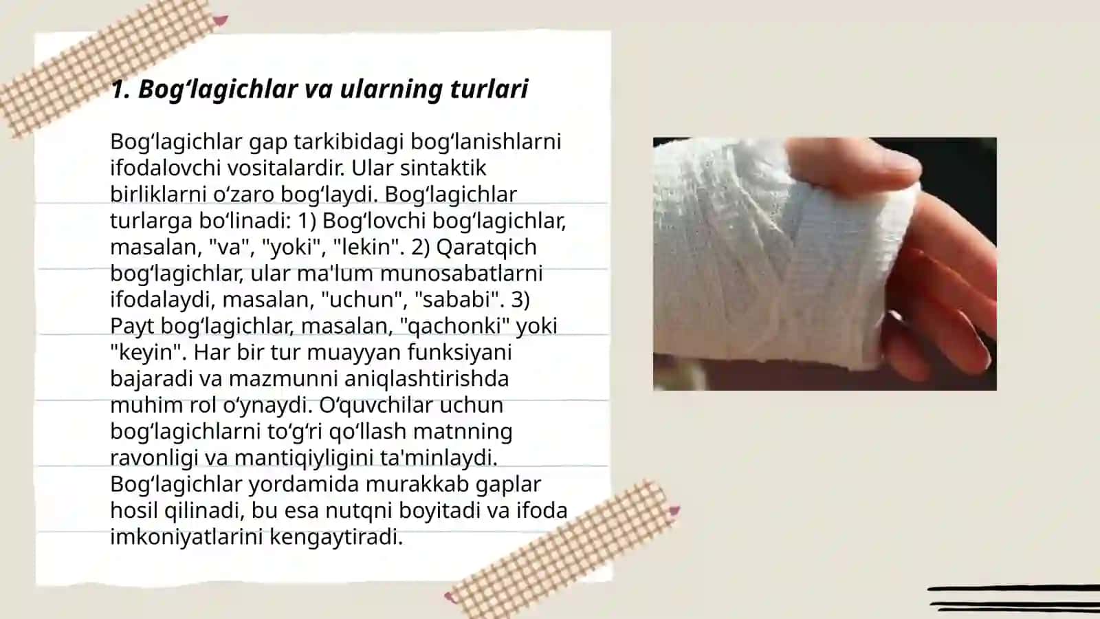 Bogʻlagich va bogʻlash toʻgʻrisida tushuncha sterilizatsiya mikroblardan tozalash langan bogʻlagichlar qoʻyish qoidalari 3