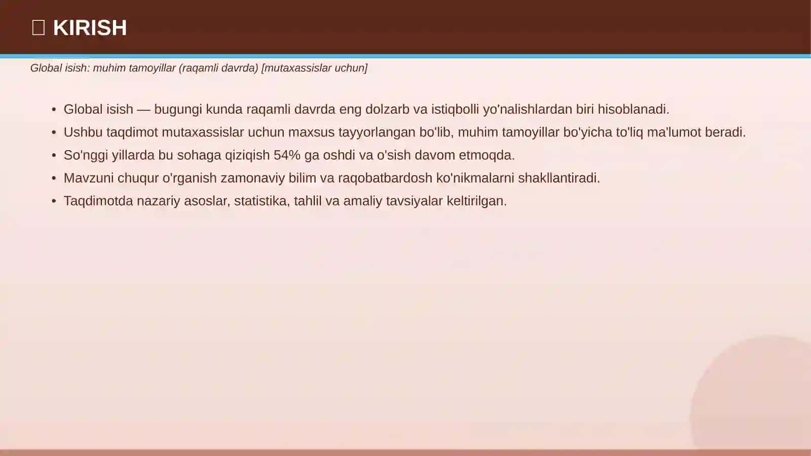 GLOBAL ISISH: MUTAXASSISLAR TAQDIMOTI 3