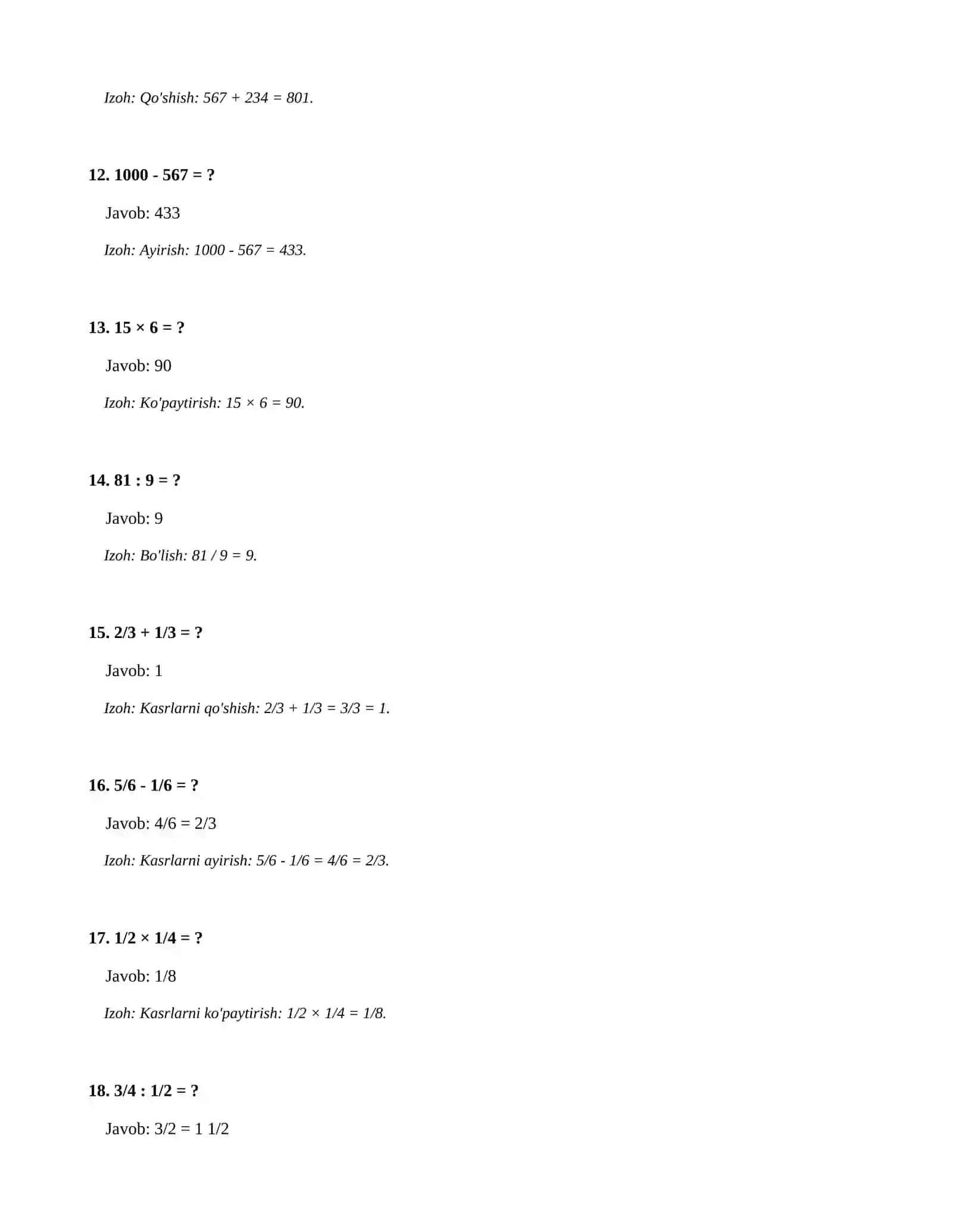 3-sinf-SINF MATEMATIKA FANIDAN NAZORAT ISHI 3