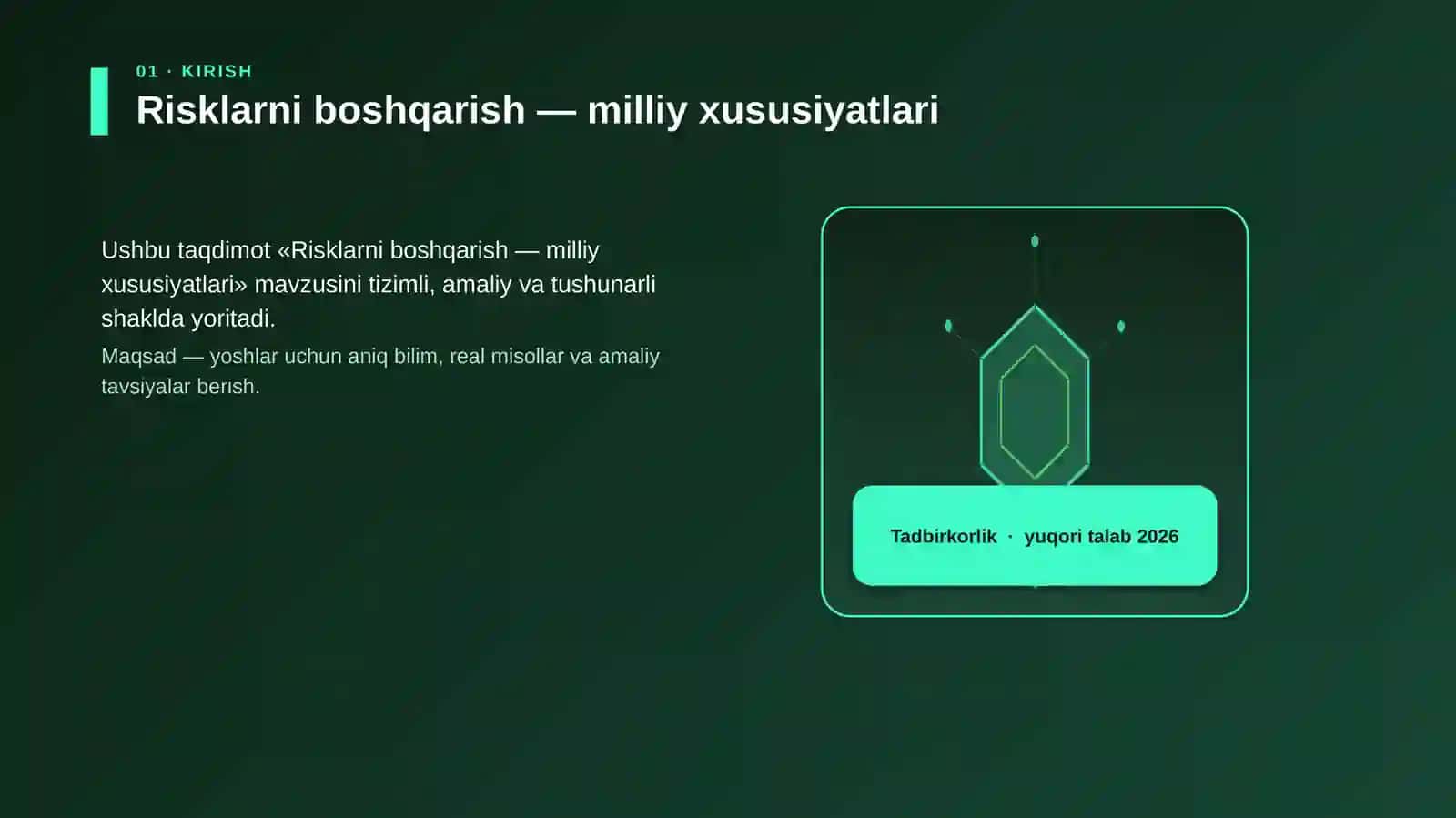 Risklarni boshqarish — milliy xususiyatlari 3