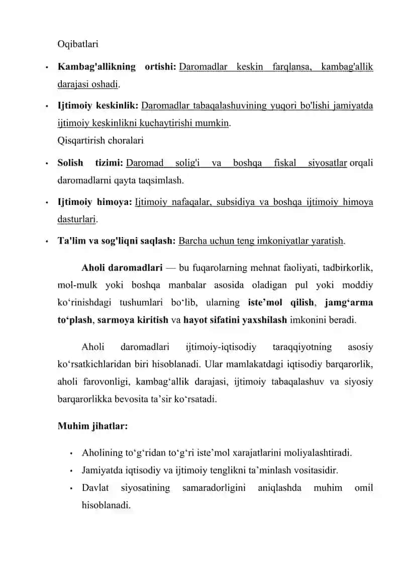 Aholi daromadlarinign tabaqalashuvi 3