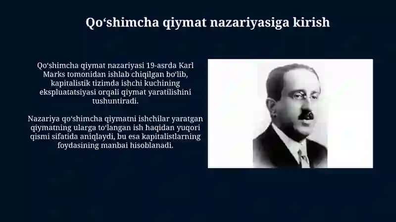 Qo’shimcha qiymat nazariyasi 3
