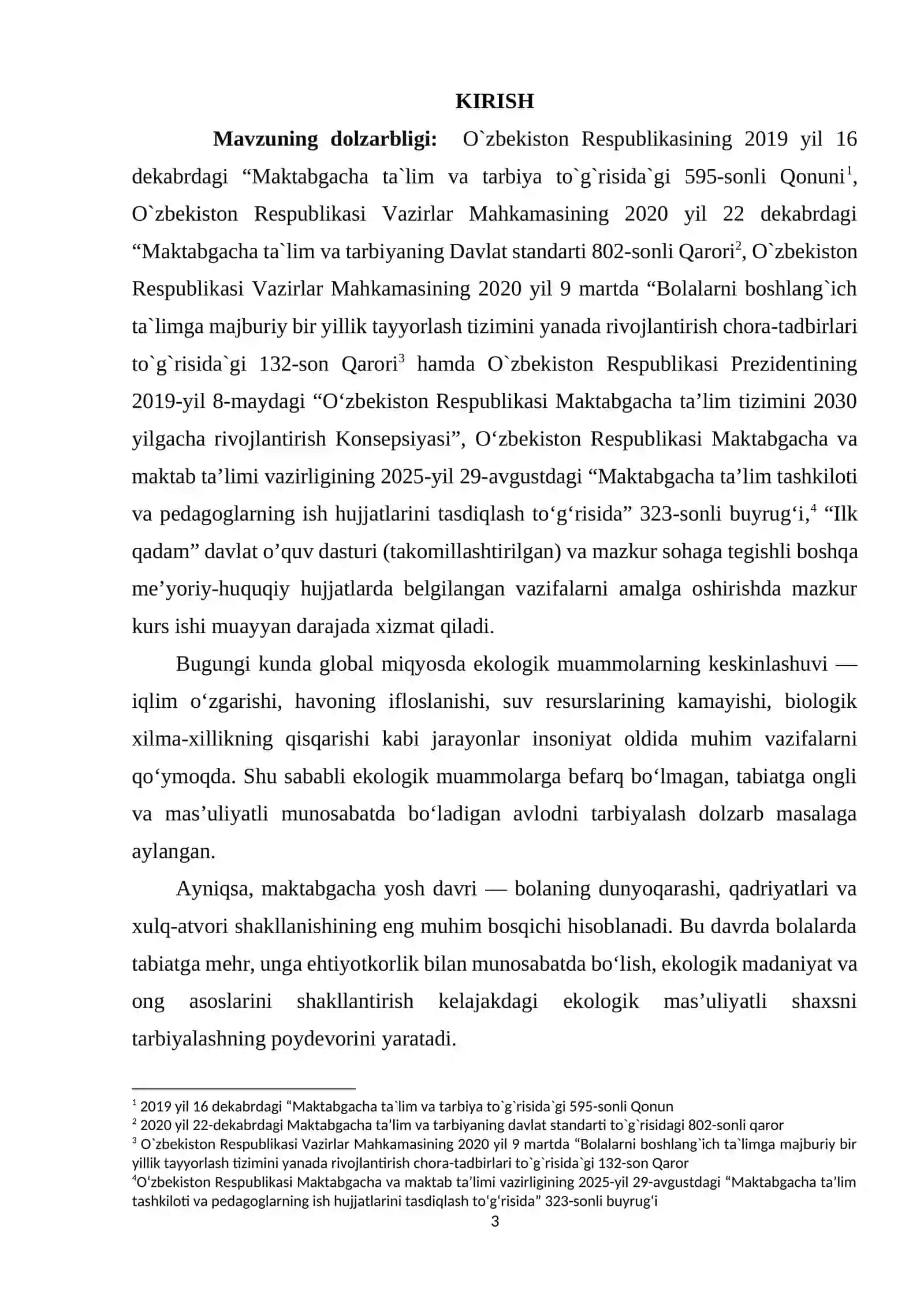 TABIAT BILAN TANISHTIRISH METODIKASI ORQALI BOLALARDA EKOLOGIK MAS’ULIYAT VA QADRIYATLARNI RIVOJLANTIRISH 3