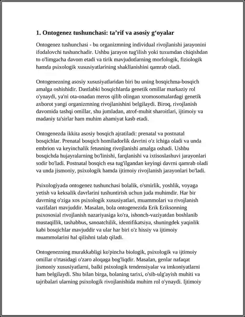 ONTAGENEZ TUSHUNCHASI VA USING PISIXOLOGIYADAGI O'RNI 3