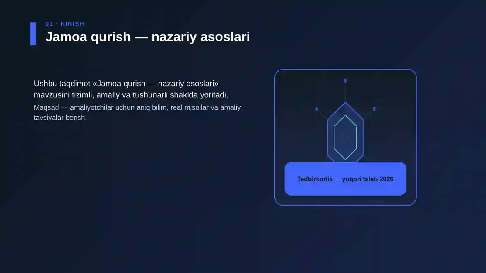 Jamoa qurish — nazariy asoslari 3