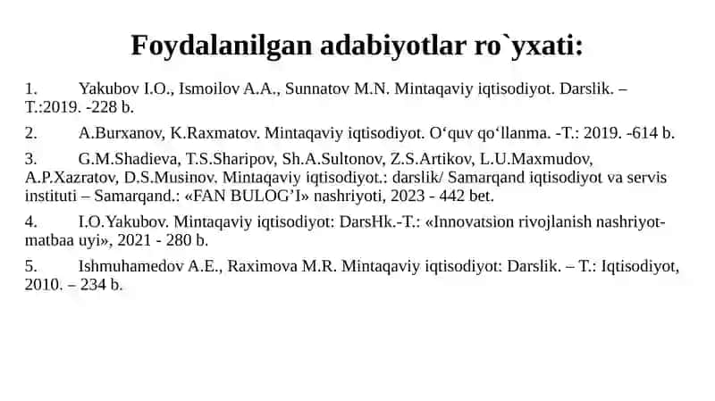 10-Mavzu: Mintаqаlаrningtаshqiiqtisоdiyаlоqаlаrivаekspоrtniko’pаytirishyo’llаri 3