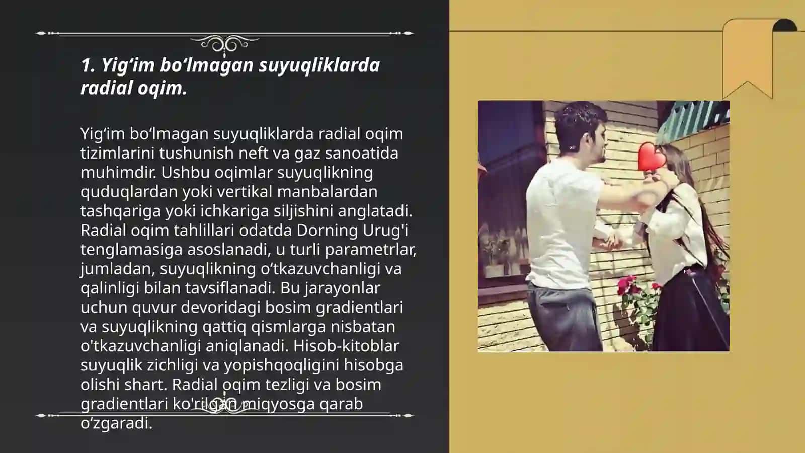 Toʻgʻridan-toʻgʻri kesilmaydigan suyigliktin tekis radial agimi bir yigʻim boʻlmagan qatlamlarda 3