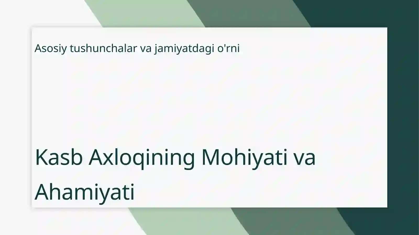 Kasb axloqi 3