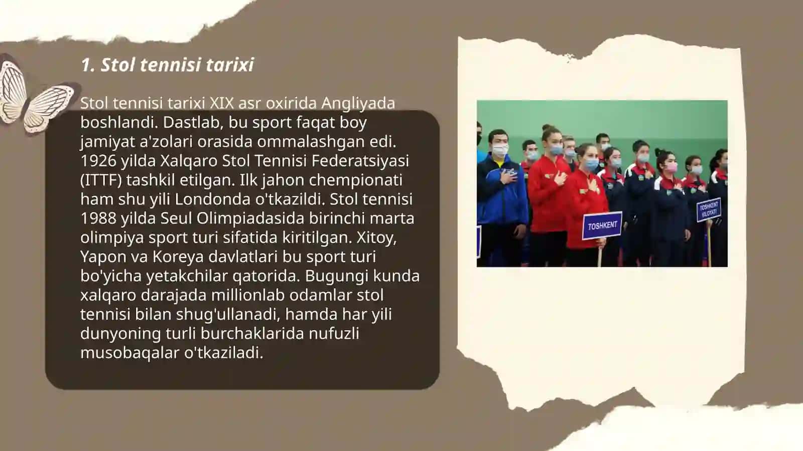 Stol tennisi tarixi qoidalari Olimpiya oʻyinlari 3