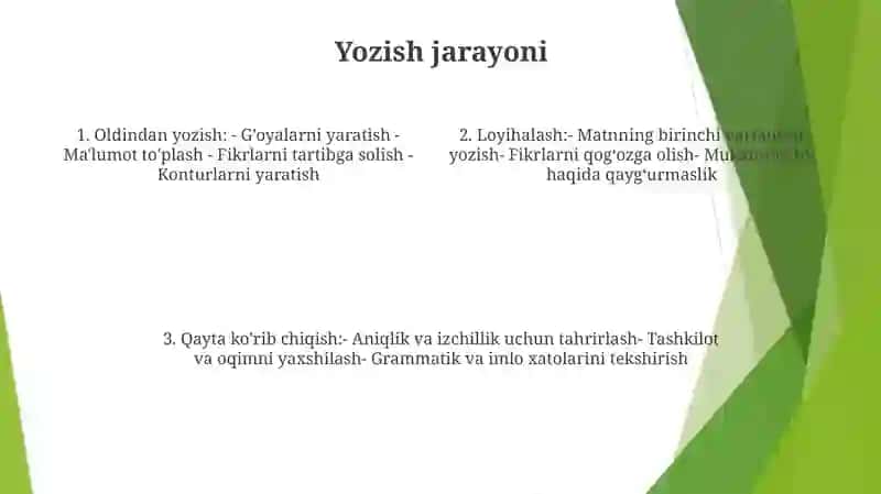Yozish KoʻNikmasi 3