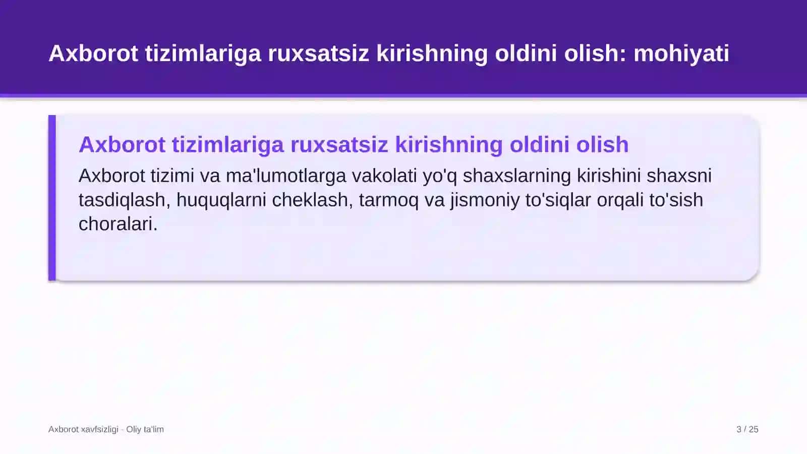 tamaki sanoatida axborot tizimlariga ruxsatsiz kirishning oldini olish 5696 3