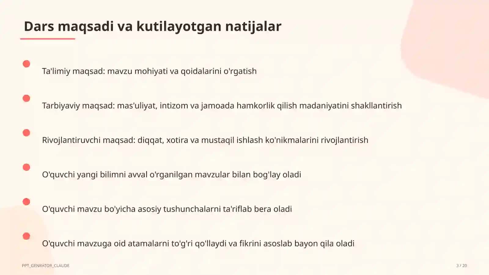 Dolzarb mavzular — maktab va o'qituvchilar (2026) — metodik birlashma uchun 3