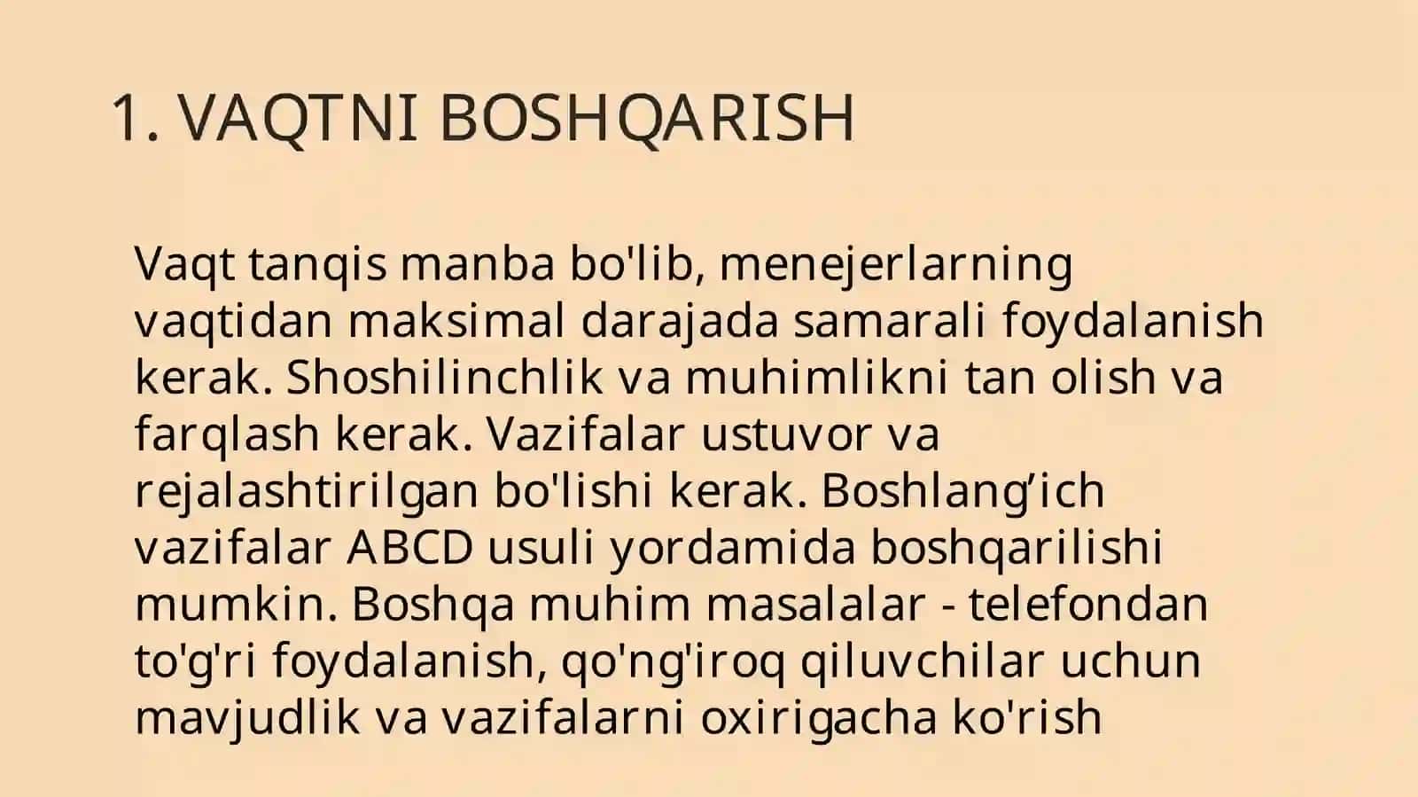 SHAXSIY SAMARADORLIK VA ALOQA TIZIMI 3