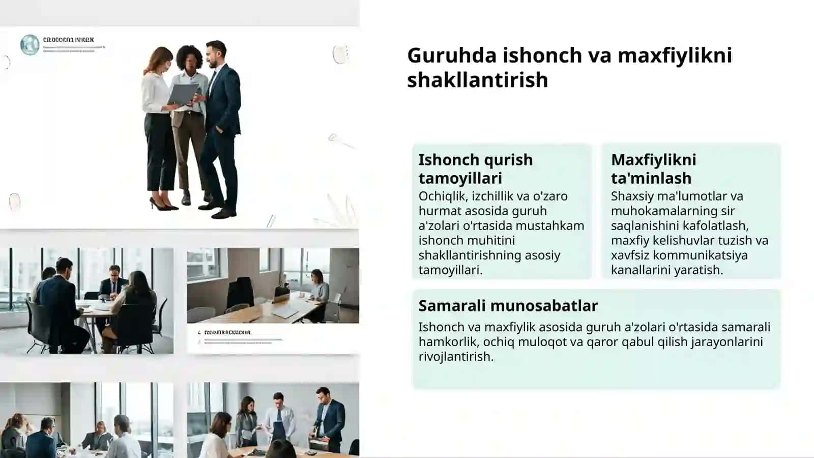 Guruhiy Konsultatsiya: Samaradorlik va Hamkorlik 3