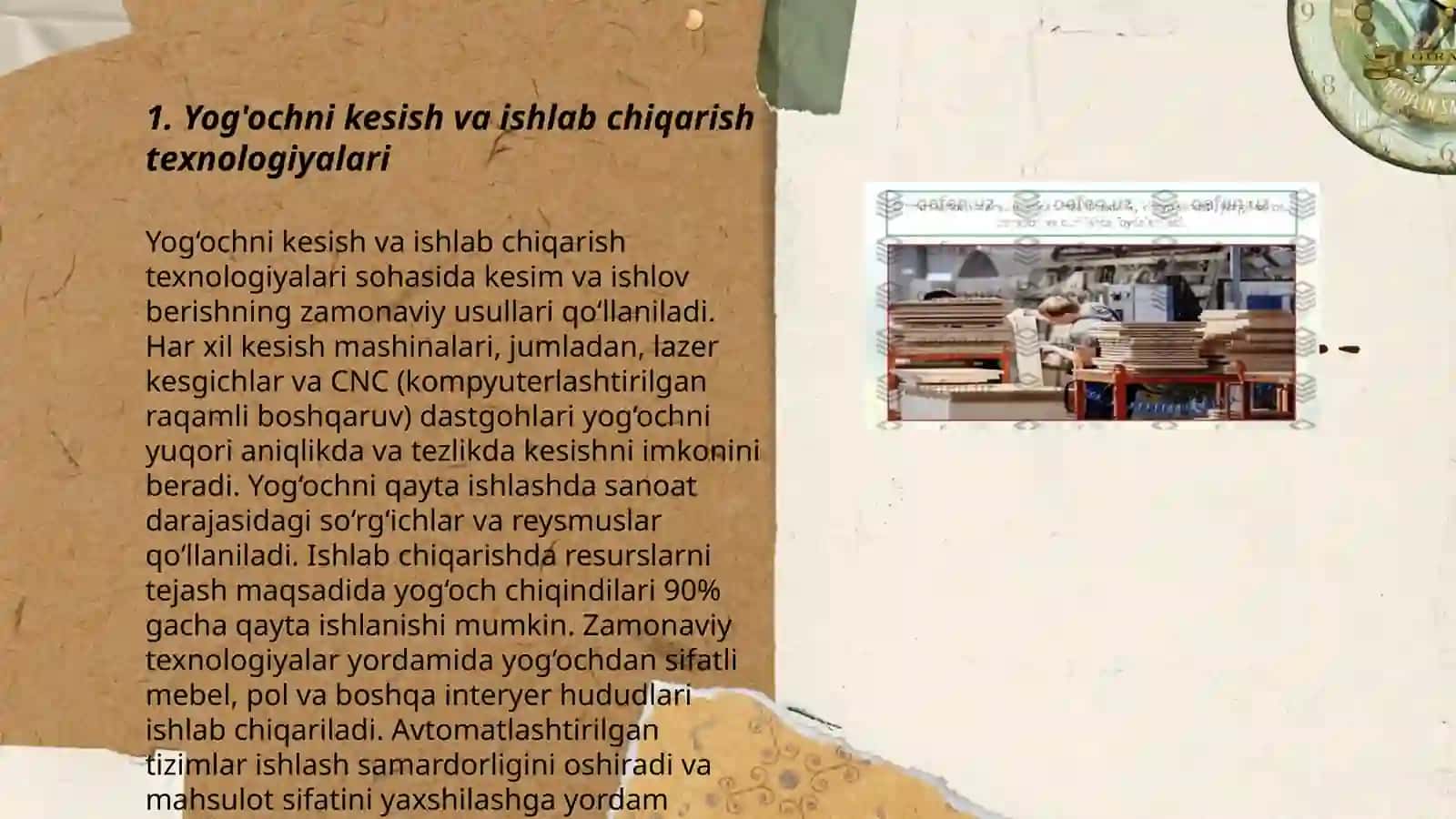 Yog’ochni qayta ishlash va qog’oz sanoati 3