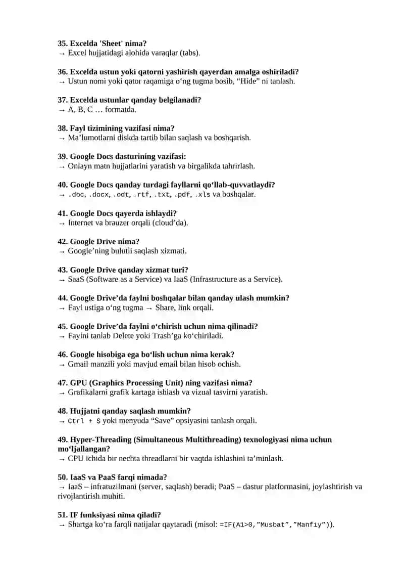 AKT test savollari 3