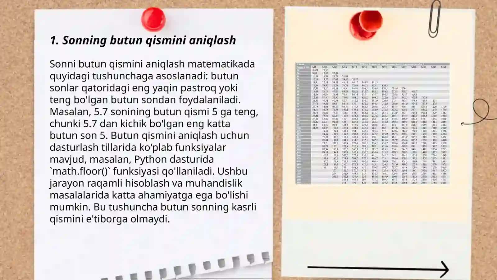 Nostandart masalalar. Sonning butun va kasr qismlari. Qonuniyatni topishni o'rganish 3