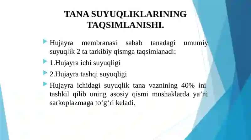 ORGANIZMNING BIOLOGIK SUYUQLIKLARI qonning fizik kimyoviy korsatkichlari 3