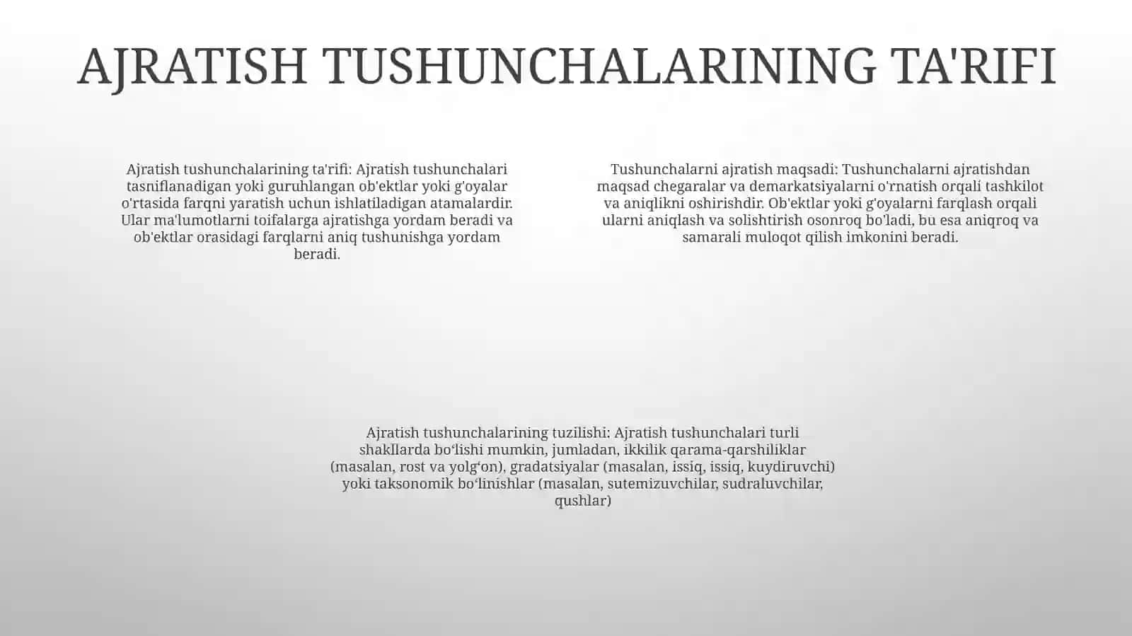 Tushunchalarni Bo‘Lishning MaqsadiVaTuzilishi 3